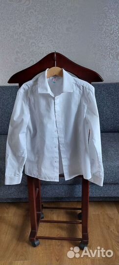 Рубашка школьная белая для мальчика 9 лет