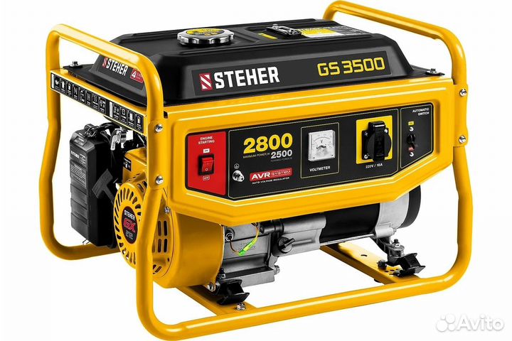 Бензиновый генератор steher 2800 Вт GS-3500