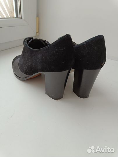 Ботильоны. Натуральная замша