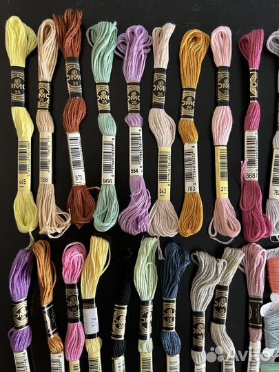 Нитки мулине DMC лот 50 цветов оригинал