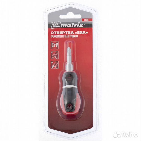 Отвертка комбинированная, SL6/PH2 х 38 мм, CrV, дв