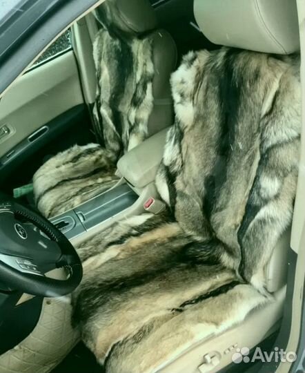 Меховые накидки натуральный волк