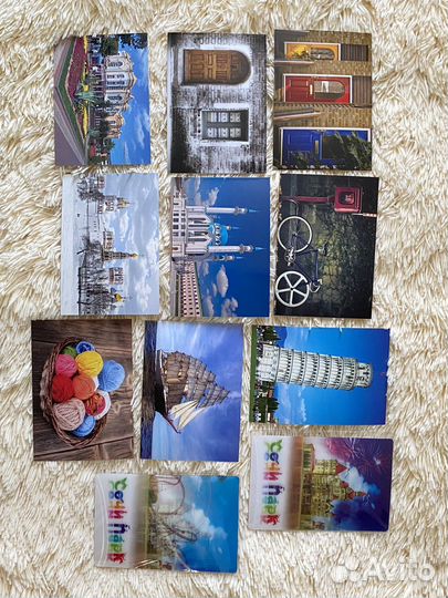 Почтовые открытки на разную тематику; посткроссинг