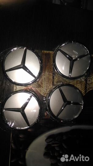 Заглушки для литых дисков мерседес 75мм