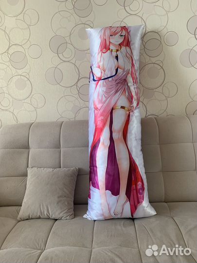Подушка дакимакура zero two 140см