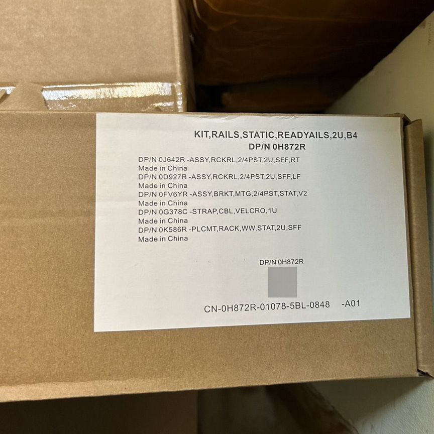 [0H872R] Рельсы Dell 2u H872r 0h872r Для Dell Poweredge