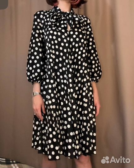 Платье Zara в горошек