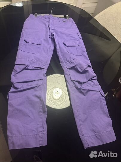 Брюки карго фиолетовые унисекс L