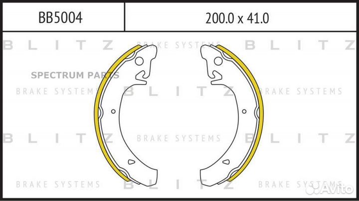 Blitz BB5004 Колодки тормозные барабанные зад