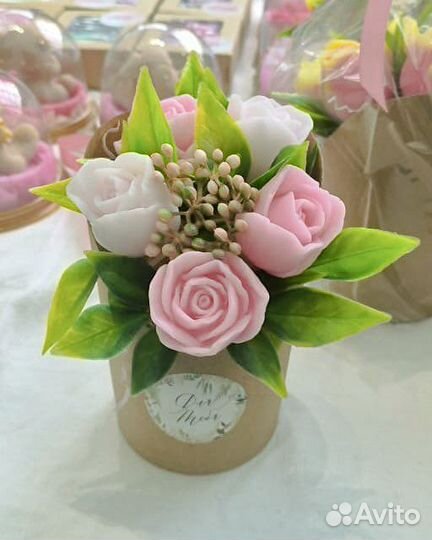 Букет цветов из мыла