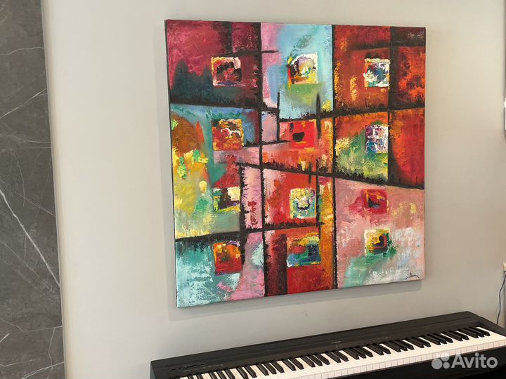 Картина 100х100 холст масло на подрамнике