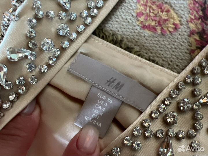 Золотое платье HM лимитированная коллекция 36р