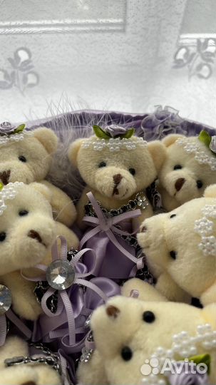 Букеты из мягких игрушек (мишки)