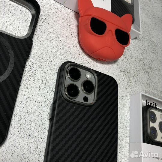 Чехол на iPhone 13 14 15 pro max карбон pitaka