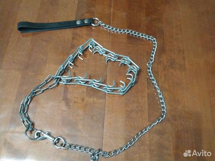 Строгий ошейник и поводок металл