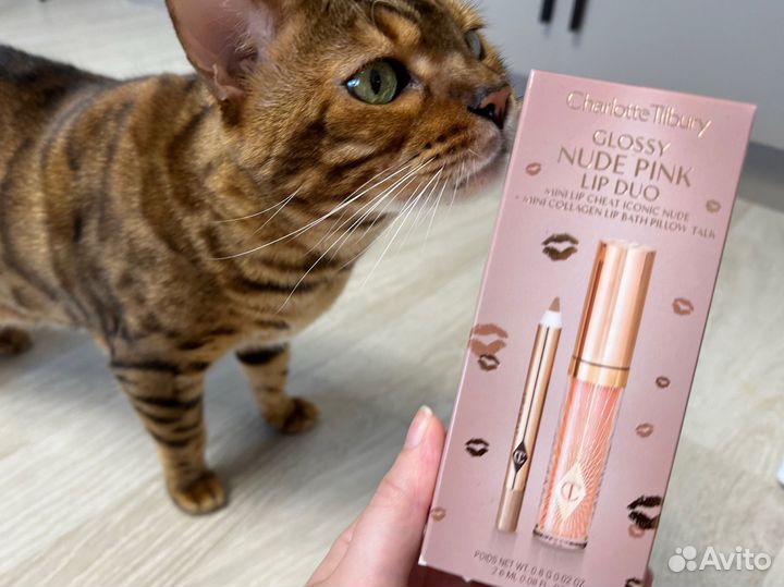 Charlotte Tilbury набор карандаш и блеск nude pink