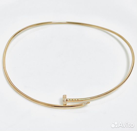 Золотое колье с фианитами 750 проба