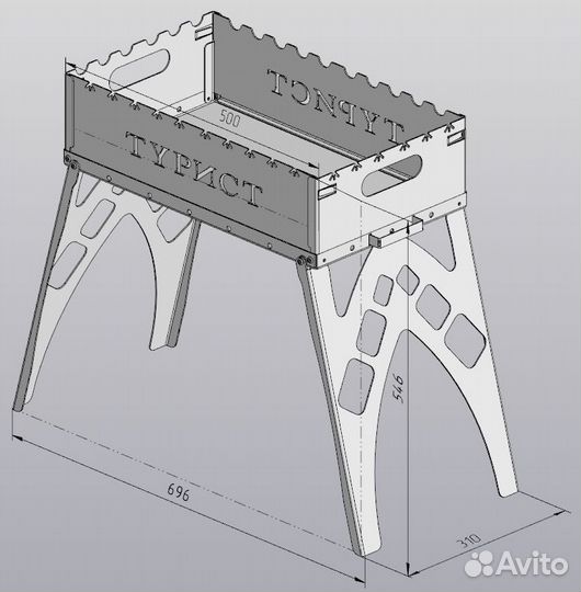 Мангал раскладной 