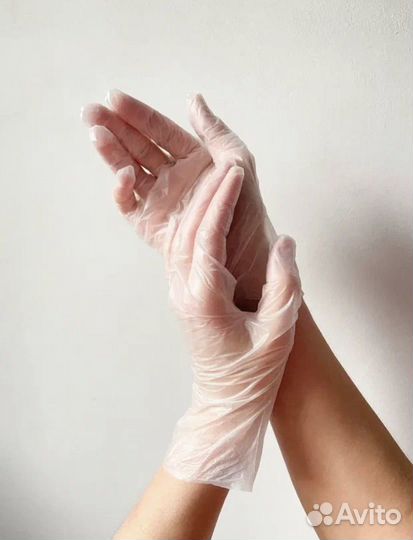 Перчатки виниловые M