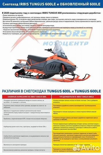 Снегоход irbis tungus 600LE PRO 23/24