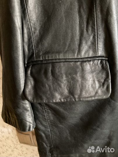 Кожаный пиджак мужской 54