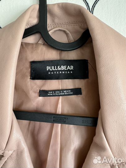 Кожаная куртка косуха Pull&Bear