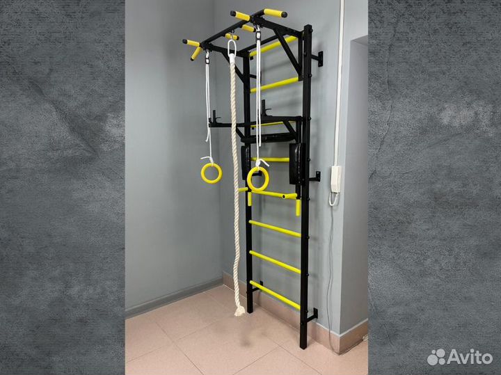 Шс Звезда+ турник 4 хвата + брусья + кольца черная