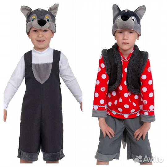 Костюм Колобок Бабушка Дед Заяц Волк Медведь Лиса