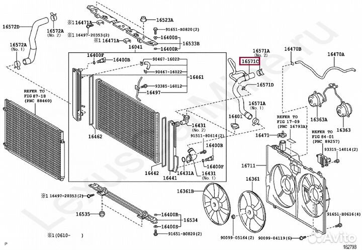 Патрубок радиатора верхний TY Harrier/Lx rx-350
