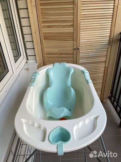 Детская ванночка с горкой happy baby