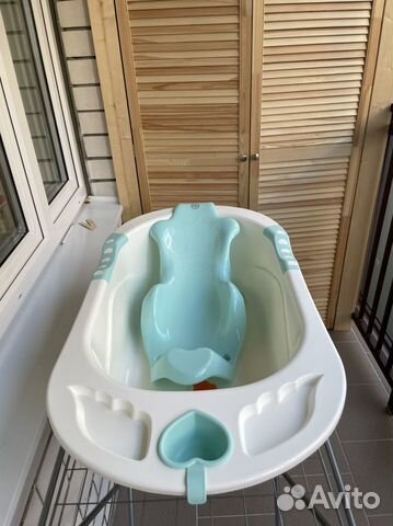 Детская ванночка с горкой happy baby