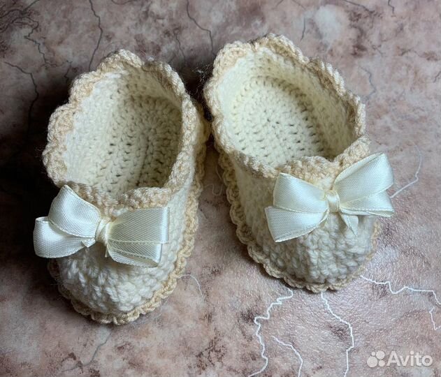 Детское платье, пинетки, повязка