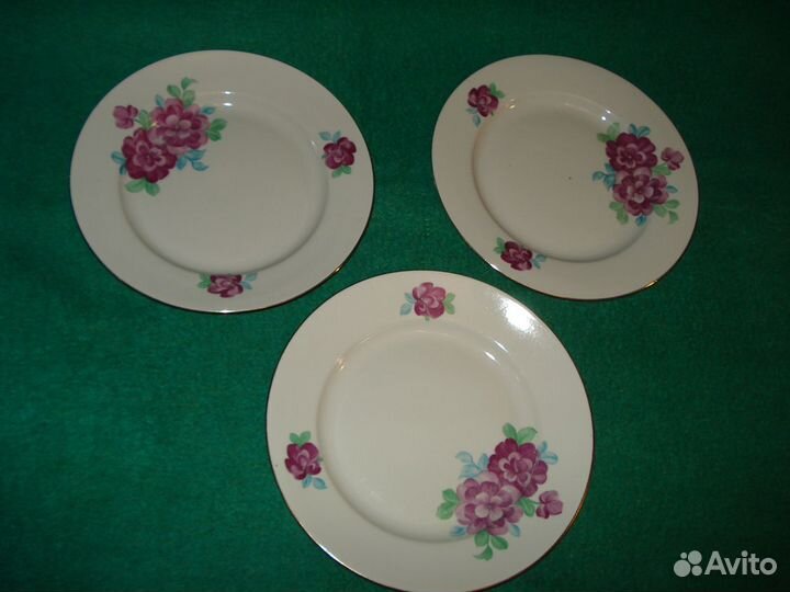 Три большие тарелки СССР Дулево