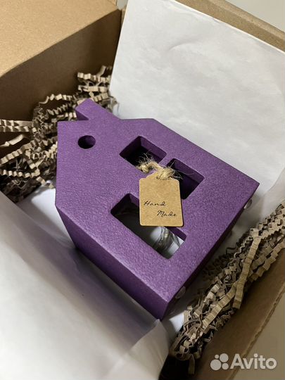 Домик светильник из гипса