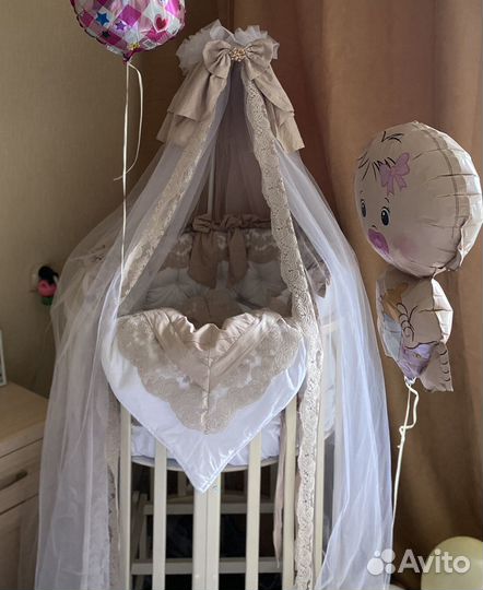 Детская кроватка трансформер с маятником