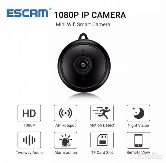 IP-камера Escam V380 Mini 1080P HD с ночным видени
