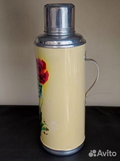 Термос китайский без пробки СССР 2 л жёлтый