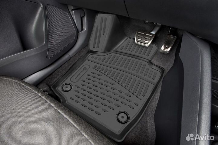Коврики 3D в салон Nissan X-Trail T32 (III IIIр) 2013, 4 шт (полиуретан бежевые) / Ниссан Х Трейл