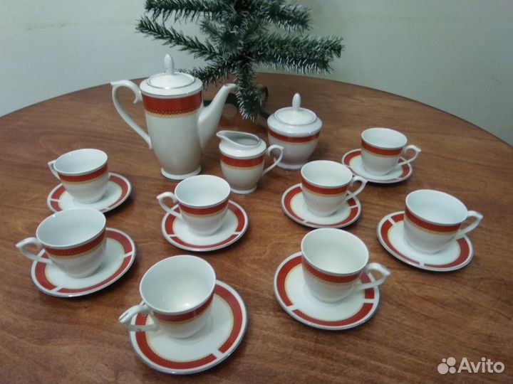 Кофейный сервиз винтаж (Китай, фарфор)