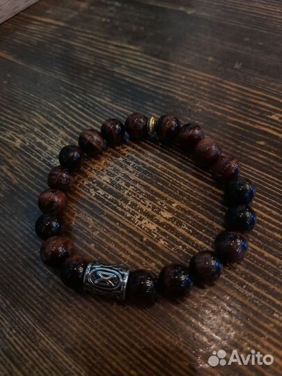 Браслет Бычий глаз с бусиной Дзи