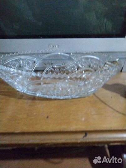 Ваза для фруктов СССР хрусталь