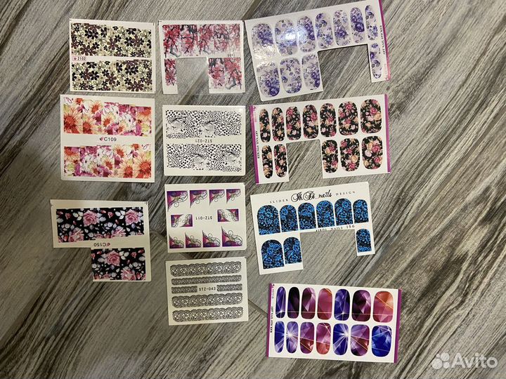 Слайдеры, наклейки для магикюра, дизайна ногтей