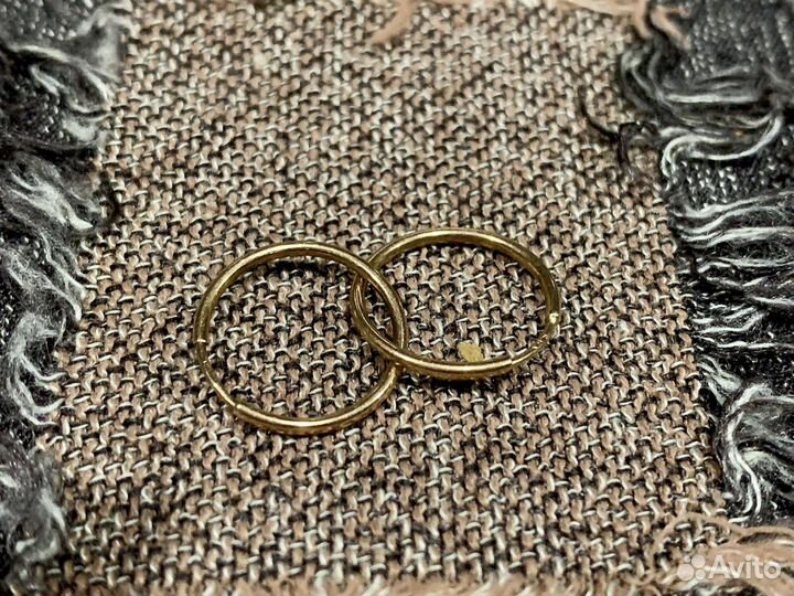 Золотые серьги кольца 585 проба
