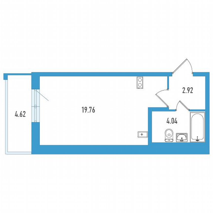 Квартира-студия, 28 м², 2/18 эт.