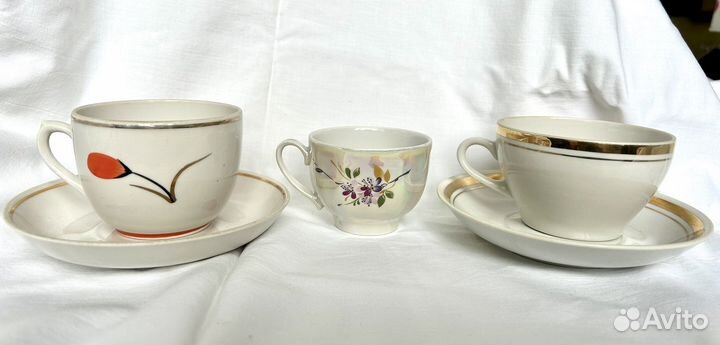 Чайные пары фарфор+ глубокая тарелка