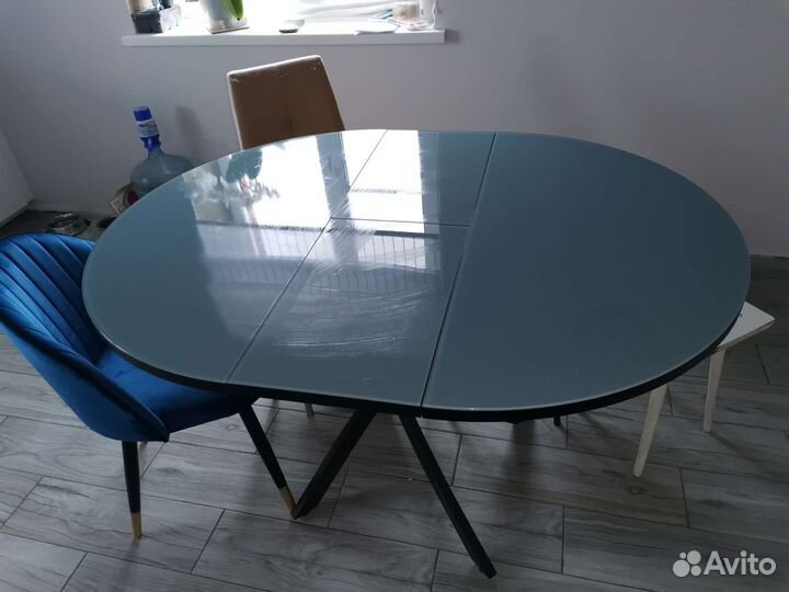 Кухонный стол стеклянный раскладной
