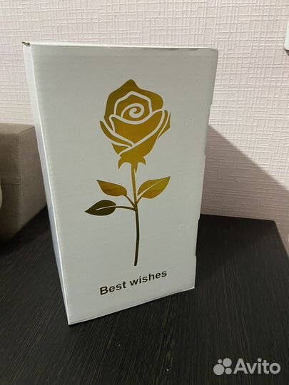 Роза в колбе с подсветкой