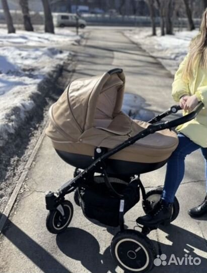 Коляска 2 в 1 эко кожа
