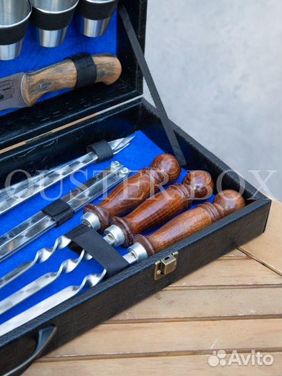 Подарочный набор для пикника с шампурами 