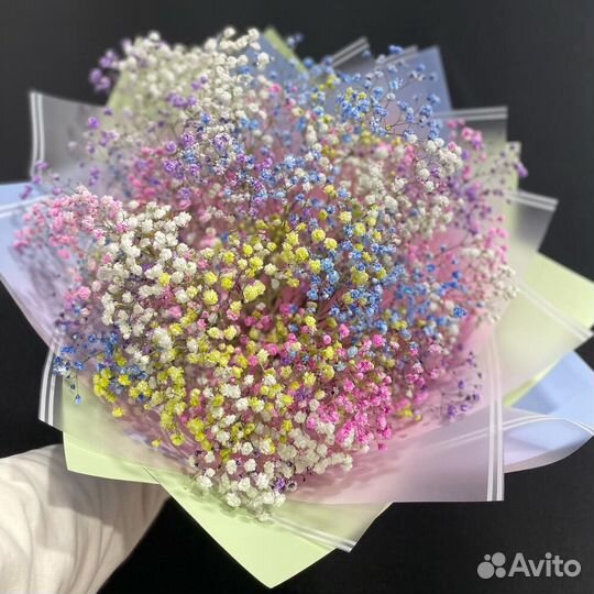 Цветы букеты с гипсофилой